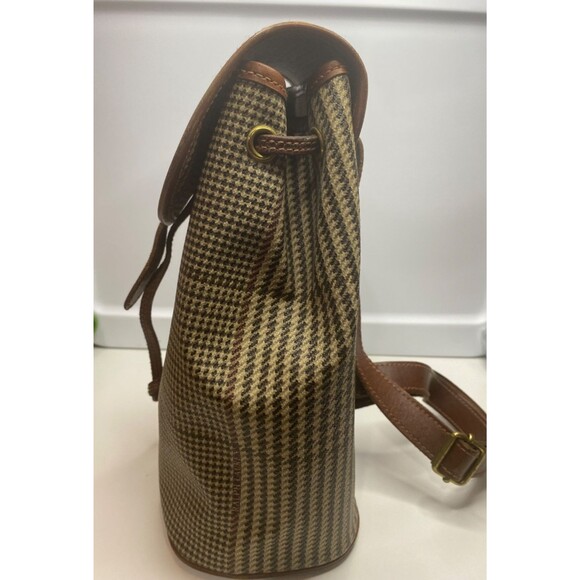 Polo Ralph Lauren Houndstooth Pattern sling bag Pvc Leather Vintage Limited - Picture 5 of 16